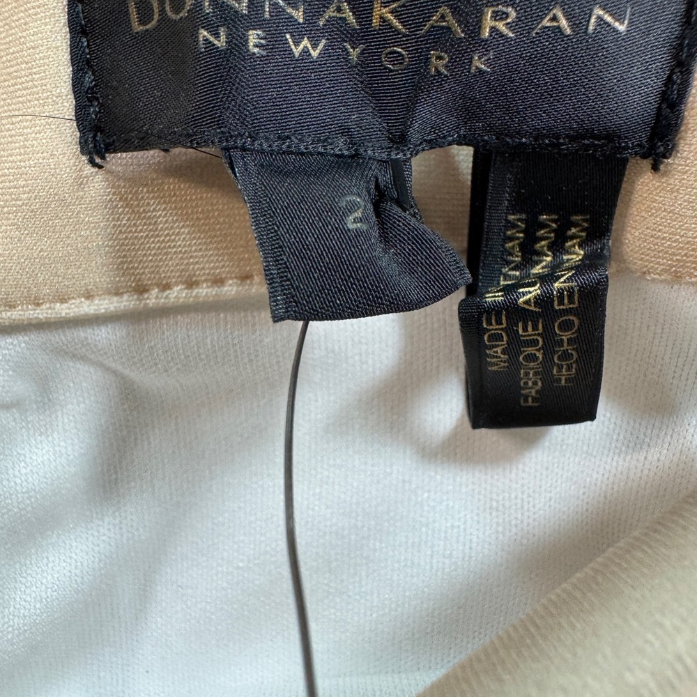 NWT Donna Karan New York Water Color Print Midi Sheath Dress Floral Beige 2 - Picture 8 of 10